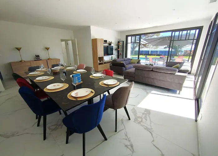 Villa 12 Pers Avec Piscine Chauffee Et Vue Exceptionnelle, Premiere Ligne Bassin D'arcachon - Fr-1-736-32 *