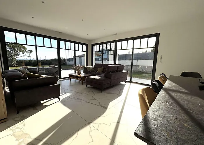 Villa 12 Pers Avec Piscine Chauffee Et Vue Exceptionnelle, Premiere Ligne Bassin D'arcachon - Fr-1-736-32